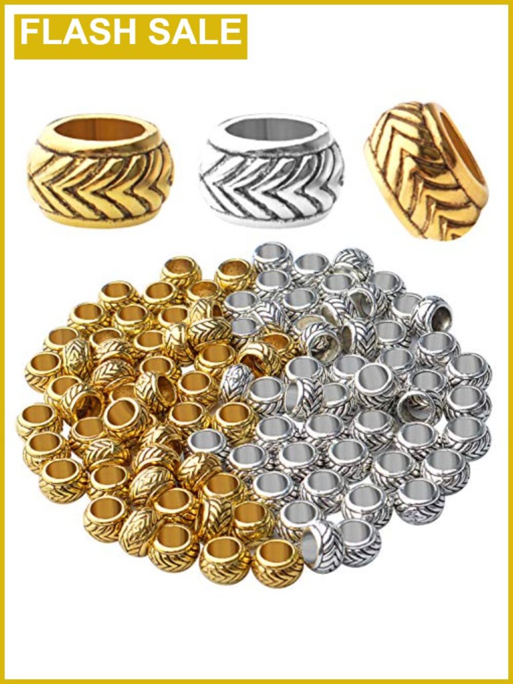 Tibetan Alloy Rondelle Spacer Beads for Jewelry Making DIY